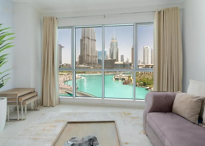King 2 Bedroom With Burj Khalifa & Fountain View